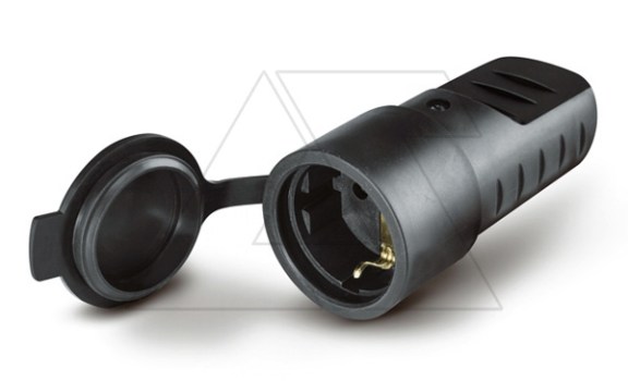 Розетка кабельная 16A, SCHUKO с шторками 2P+E, 200_250VAC 50/60Hz, IP44, с крышкой, серия QUICK фото