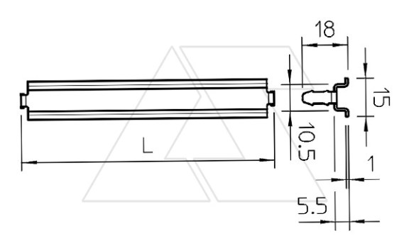 Профильная рейка 46277 T160 Q GTR, для крепл. клемн. колодок в коробки T100, T160, гальванич. оцинк. OBO-Bettermann даташит схема