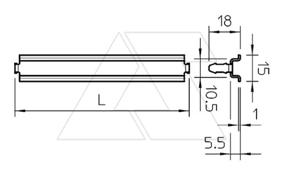 Профильная рейка 46277 T250 Q GTR, для крепл. клемн. колодок в коробки T160, T250, гальванич. оцинк. OBO-Bettermann даташит схема