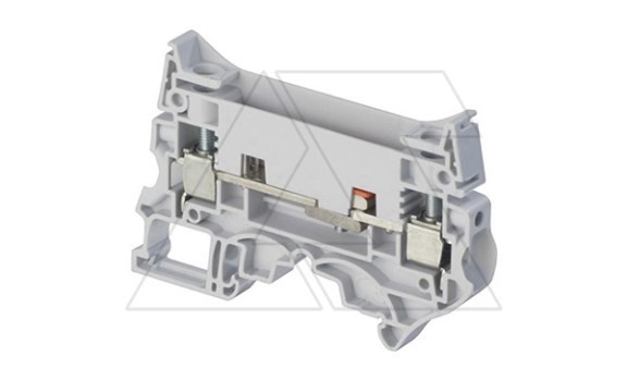 Клемма TE ZS10-ST-1/8 винтовой зажим, для цепей измерения, 2 тест. гнезда, 50А, 630В, серый фото