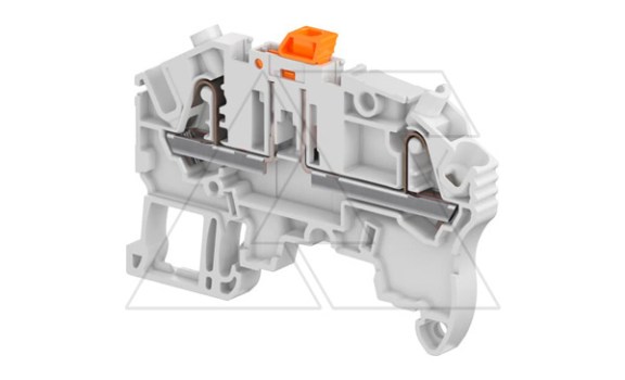 Клемма ZK2.5-S/5,2 пружинный зажим, с ножевым размыкателем, 20A, 630В, серый фото