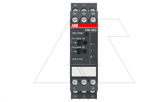 Реле контроля изоляции CM-IWS.2S, 24...240VAC/DC 0...400VAC 1...100kOm 10µF сброс тест память 1CO (3A-AC15) LED 22.5mm фото