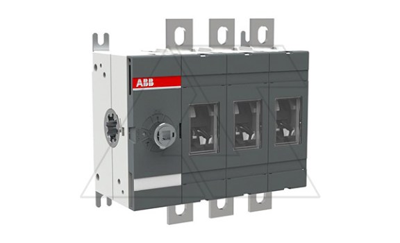 Выкл. нагрузки OT250E03P, 250A 3P видимый разрыв с выносной блок. рукояткой OHB65J6 и осью OXP6X210 ABB даташит схема