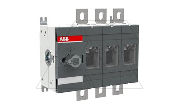 Выкл. нагрузки OT400E03P, 400А 3P видимый разрыв с выносной блок. рукояткой OHB95J12 и осью OXP12X185 ABB даташит схема