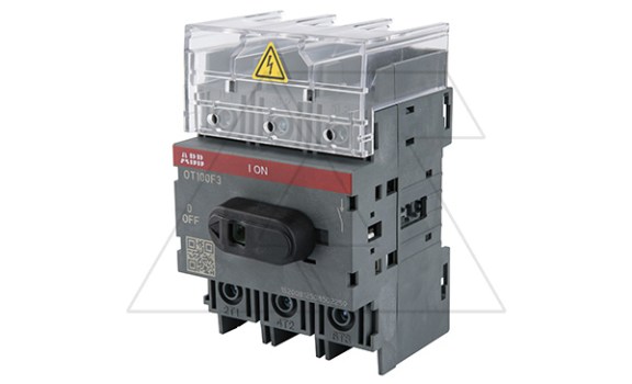 Выкл. нагрузки OT100F3HY5X6ST4, 100A 3P с желто-красной выносной блок. рукояткой на 3 замка OHYS2AJ IP65 и осью OXS6X120 ABB даташит схема