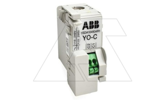 Реле отключения (расцепитель независимый) YO-C для XT5 и XT6, 110...250VAC/DC 825VA с проводами 1m ABB даташит схема
