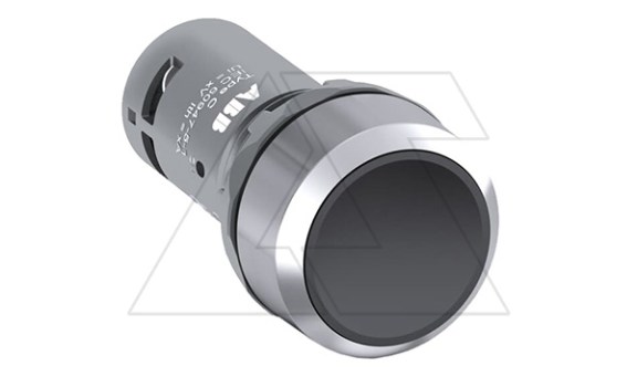 Кнопка CP2-30B-01, черная, с фиксацией, 1NC, 1A, IP66, хром металл, 22mm фото