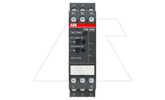 Реле контроля изоляции CM-IWS.2S, 24...240VAC/DC 0...400VAC 1...100kOm 10µF сброс тест память 1CO (3A-AC15) LED 22.5mm фото