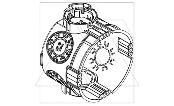 Подрозетник UG 46 одиночный, 650°С, Ø64мм, h=46мм, для спл. стен, без винтов, черный, полипропилен OBO-Bettermann даташит схема