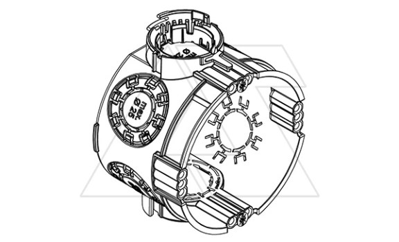 Подрозетник UG 46-GS одиночный, 650°С, Ø64мм, h=46мм, для спл. стен, с винтами, черный, полипропилен OBO-Bettermann даташит схема