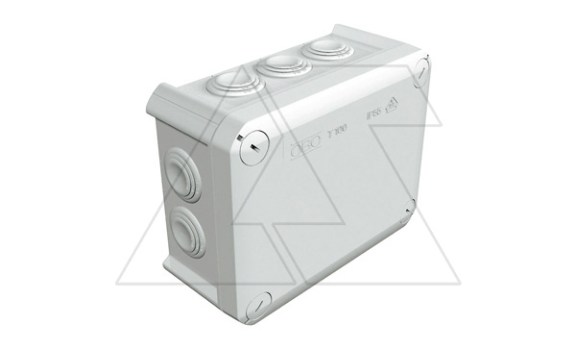 Коробка распред. T 100, без клемм, IP66, 150х116х67мм, 10 вводов М25, Halogen Free, UV-resistant, серый, полипропилен фото