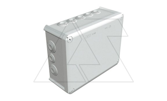 Коробка распред. T 250 без клемм, IP66, 240x190x95мм, 9хМ25, 7хМ32, серый, полипроп. армир.стекловол фото