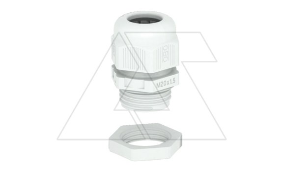 Ввод V-TEC VM16+LGR кабельный с контргайкой, М16х1.5, IP68, UV-resistant, для ввода кабеля Ø4,5-10мм, серый, полиамид фото