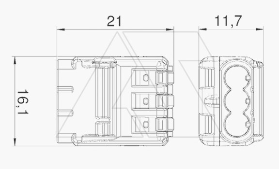 Клемма 61 325 FL универсальная, 3 контакта 0,2...2,5мм², 24А, 450V, поликарбонат OBO-Bettermann даташит схема