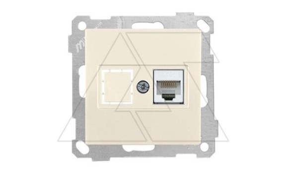 21 - Розетка 1хRJ-45 кат. 5e UTP, сл.кость фото