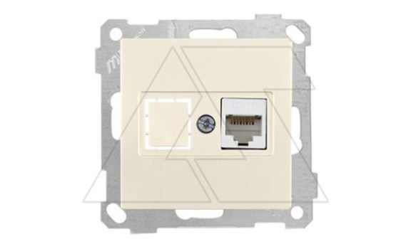 21 - Розетка 1хRJ-45 кат. 6 UTP, сл.кость фото