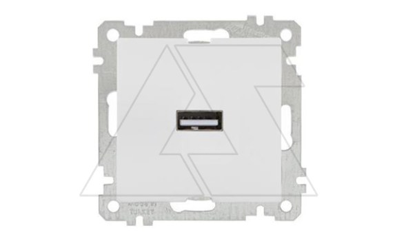 21 - Розетка 1xUSB Type A, белый фото