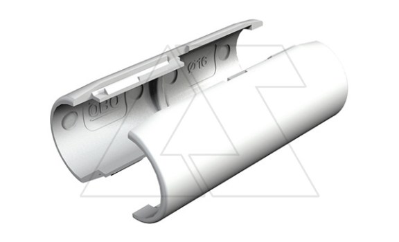 Муфта 2953 M M16 LGR соединительная, трубы Quick-Pipe разъемная, IP44, наружн. Ø20,4мм, серый, ПВХ фото