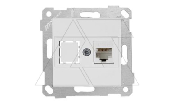 Rita - Розетка 1хRJ-45 кат. 6 UTP, белый фото