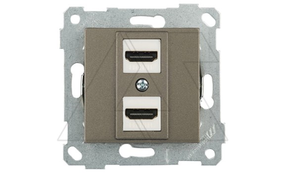 Rita - Розетка 2xHDMI, антрацит фото