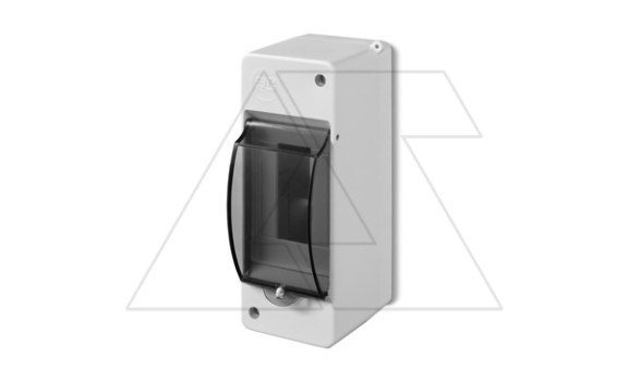 Коробка электротехническая для пломбировки MINI S-2, 2M, без клемм, дымчатая дверца, 141x53x66mm, IP30 фото