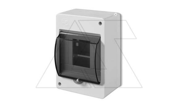 Коробка электротехническая для пломбировки MINI S-4, 4M, без клемм, дымчатая дверца, 140x95x66mm, IP30 фото