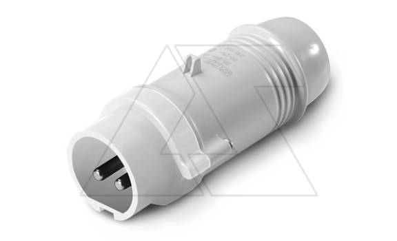 Разъем пром. силовой CEE кабельный, штекер, 16A, 2P 12h, 40_50VAC 50/60Hz, IP44, серия IEC309 фото