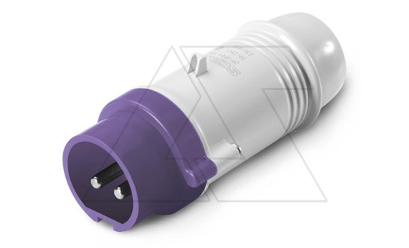 Разъем пром. силовой CEE кабельный, штекер, 32A, 2P, 20_25VAC 50/60Hz, IP44, серия IEC309 фото