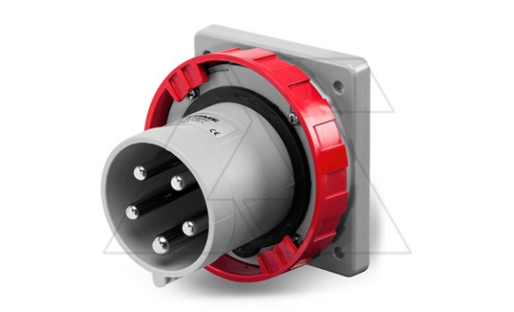 Разъем пром. силовой CEE встраиваемый, штекер, 125A, 3P+N+E 6h, 346_415VAC 50/60Hz, уст. 114x114mm, IP66/IP67/IP69, серия OPTIMA фото