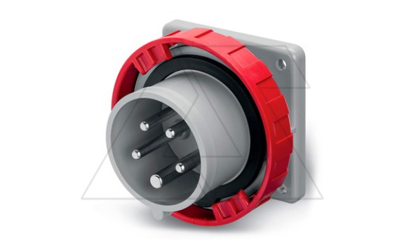 Разъем пром. силовой CEE встраиваемый, штекер, 16A, 3P+N+E 6h, 346_415VAC 50/60Hz, уст. 75x75mm, IP66/IP67/IP69, серия OPTIMA фото
