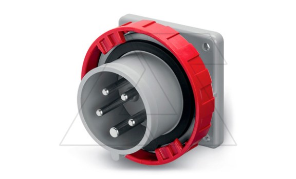 Разъем пром. силовой CEE встраиваемый, штекер, 32A, 3P+N+E 6h, 346_415VAC 50/60Hz, уст. 75x75mm, IP66/IP67/IP69, серия OPTIMA фото