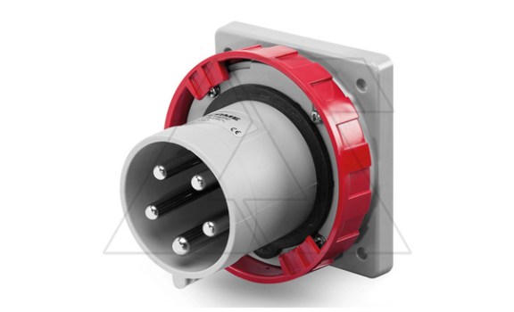 Разъем пром. силовой CEE встраиваемый, штекер, 63A, 3P+N+E 6h, 346_415VAC 50/60Hz, уст. 100x110mm, IP66/IP67/IP69, серия OPTIMA фото