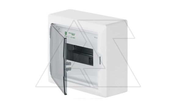 Щит навесной ECO BOX 1x8M, N/PE 2x 2x16+5x10mm2, дымчатая пласт. дверь, белый RAL9003, 198x228x96mm, IP40 Elektro-Plast даташит схема
