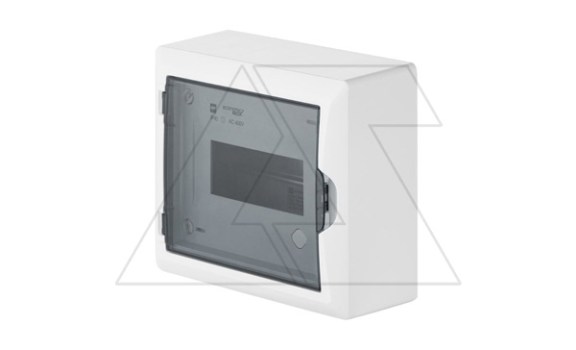 Щит навесной ECO BOX 1x8M, N/PE 2x 2x16+5x10mm2, дымчатая пласт. дверь, белый RAL9003, 198x228x96mm, IP40 фото