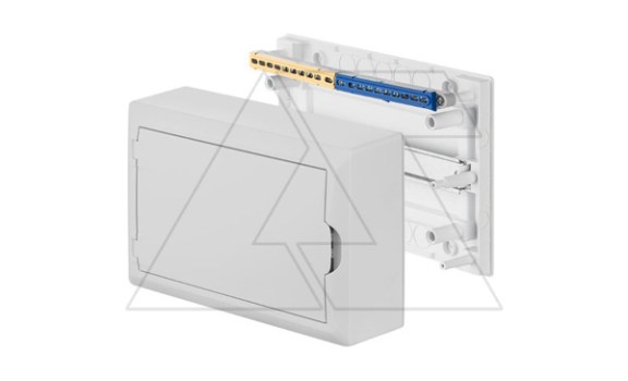 Щит навесной ECO BOX 1x12M, N/PE 2x 6x16+3x10mm2, белая пласт. дверь, белый RAL9003, 198x298x96mm, IP40 Elektro-Plast даташит схема
