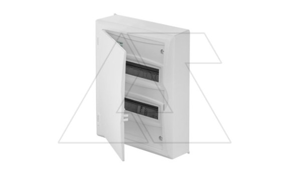 Щит навесной ECO BOX 2x12M, N/PE 3x 6x16+3x10mm2, белая пласт. дверь, белый RAL9003, 434x354x105mm, IP40 Elektro-Plast даташит схема