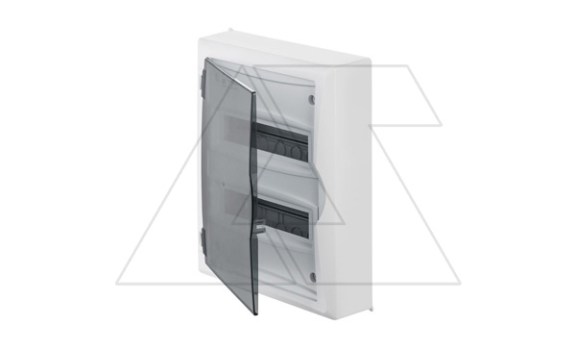 Щит навесной ECO BOX 2x12M, N/PE 3x 6x16+3x10mm2, дымчатая пласт. дверь, белый RAL9003, 434x354x105mm, IP40 Elektro-Plast даташит схема