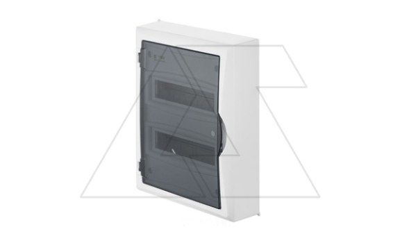 Щит навесной ECO BOX 2x12M, N/PE 3x 6x16+3x10mm2, дымчатая пласт. дверь, белый RAL9003, 434x354x105mm, IP40 фото