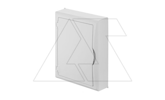 Щит навесной ECO BOX мультимед, TS35+1x МП перф.118x270mm, белая пласт. дверь, белый RAL9003, 434x354x105mm, IP40 фото