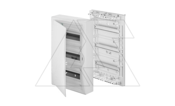 Щит навесной ECO BOX 3x12M, N/PE 4x 6x16+3x10mm2, белая пласт. дверь, белый RAL9003, 560x354x107mm, IP40 Elektro-Plast даташит схема
