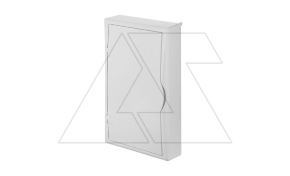 Щит навесной ECO BOX мультимед, TS35+2x МП перф.118x270mm, белая пласт. дверь, белый RAL9003, 560x354x107mm, IP40 фото