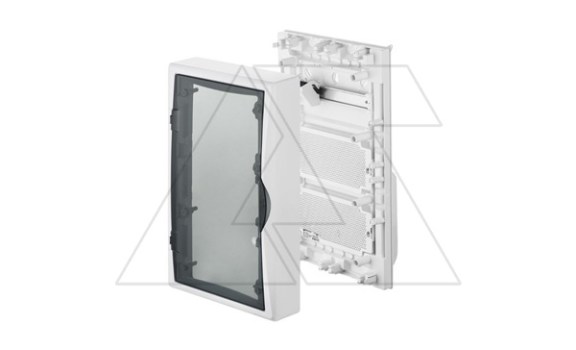 Щит навесной ECO BOX мультимед, TS35+2x МП перф.118x270mm, дымчатая пласт. дверь, белый RAL9003, 560x354x107mm, IP40 Elektro-Plast даташит схема