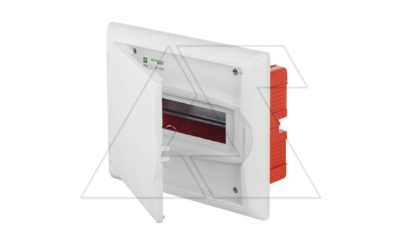 Щит встраив. ECO BOX 1x8M, N/PE 2x 2x16+5x10mm2, белая пласт. дверь, белый RAL9003, 240x300x102mm, IP40 фото