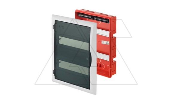 Щит встраив. ECO BOX 2x12M, N/PE 3x 2x16+7x10mm2, дымчатая пласт. дверь, белый RAL9003, 430x350x95mm, IP40 Elektro-Plast даташит схема