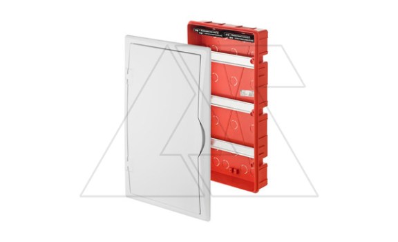 Щит встраив. ECO BOX 3x12M, N/PE 4x 2x16+7x10mm2, белая пласт. дверь, белый RAL9003, 560x350x102mm, IP40 Elektro-Plast даташит схема