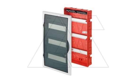 Щит встраив. ECO BOX 3x12M, N/PE 4x 2x16+7x10mm2, дымчатая пласт. дверь, белый RAL9003, 560x350x102mm, IP40 Elektro-Plast даташит схема