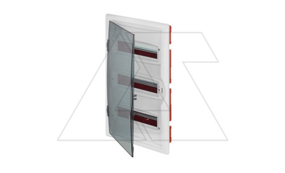 Щит встраив. ECO BOX 3x12M, N/PE 4x 2x16+7x10mm2, дымчатая пласт. дверь, белый RAL9003, 560x350x102mm, IP40 фото