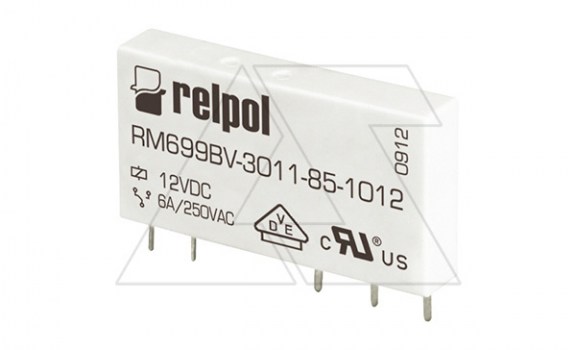 Реле RM699BV-3011-85-1060, 1CO, 6A(250VAC/30VDC), AgSnO2, вертикальное исполнение, для печатных плат и цоколя, 60VDC, IP67 фото
