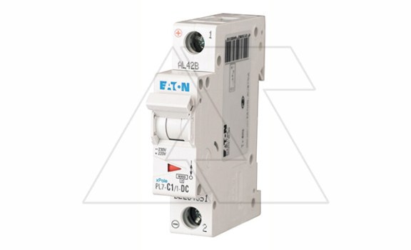 Авт. выключатель PL7-C1/1-DC, 1P, 1A, хар-ка C, 10kA, 250VDC, 1M фото