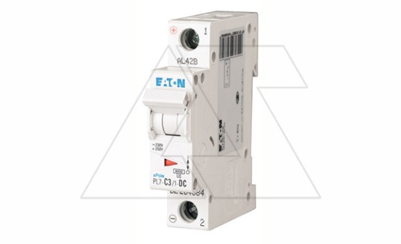 Авт. выключатель PL7-C3/1-DC, 1P, 3A, хар-ка C, 10kA, 250VDC, 1M фото